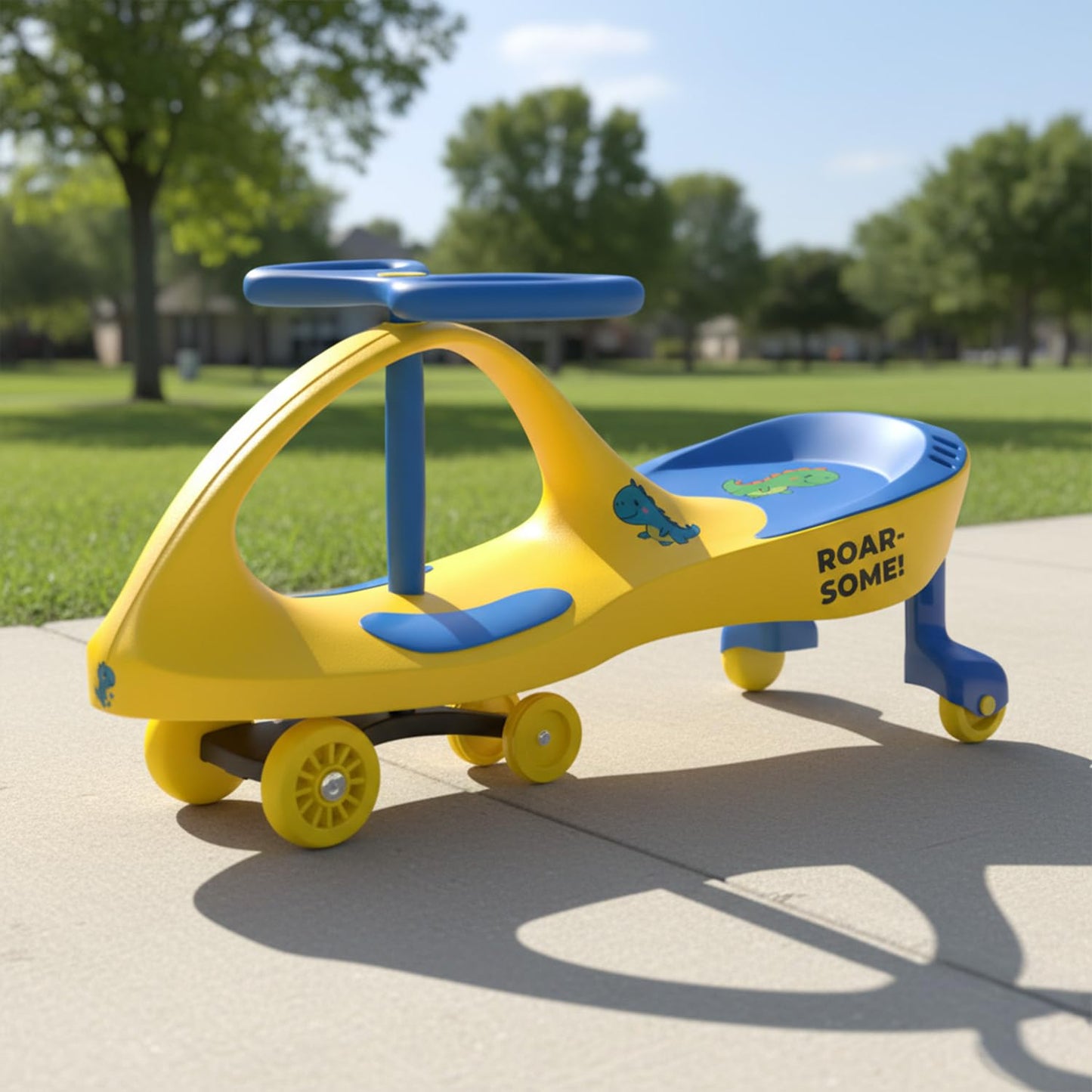 Lifelong Cuppy Jiggle Swing Car | Smooth 360 Steering With Non-Slip Wheels | Durable Abs Body Toy | Indoor & Outdoor Ride On Swi