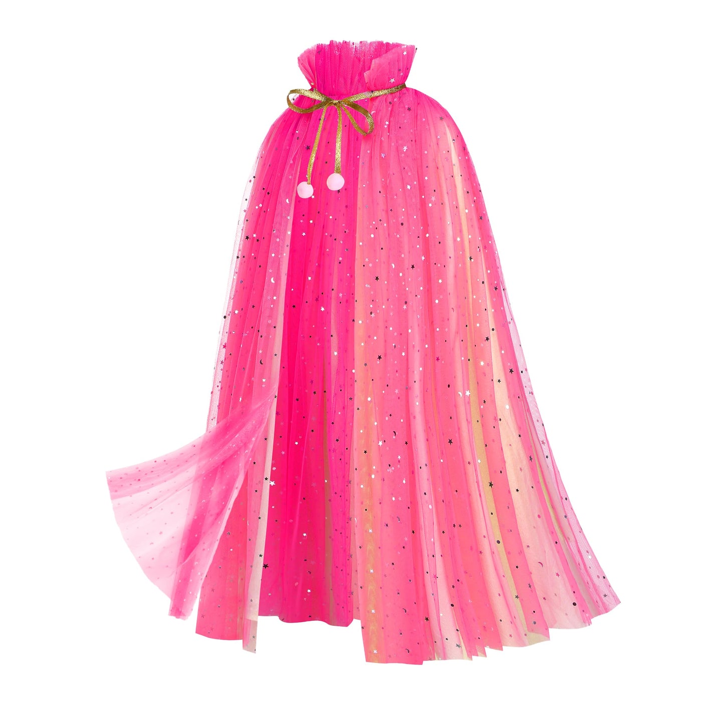 Sabbenia Princess Dress Up Clothes For Little Girl, 11Pcs Princess Cape With Crown, Cosplay Christmas Halloween Birthday Gift(Ro