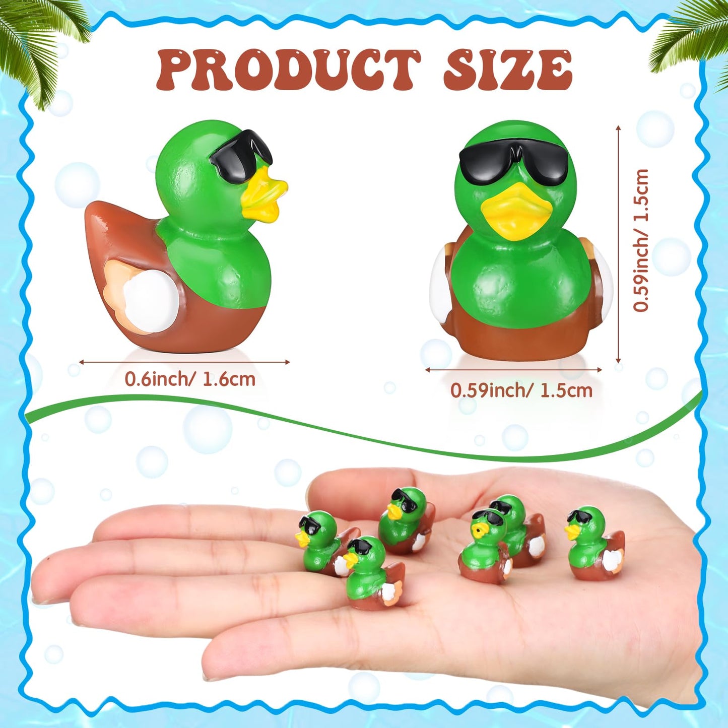 Sotiff 200 Pcs Mini Resin Mallard Ducks Bulk Tiny Miniature Duck Party Favors Micro Landscape Diy Decoration For Goodie Bags Stu