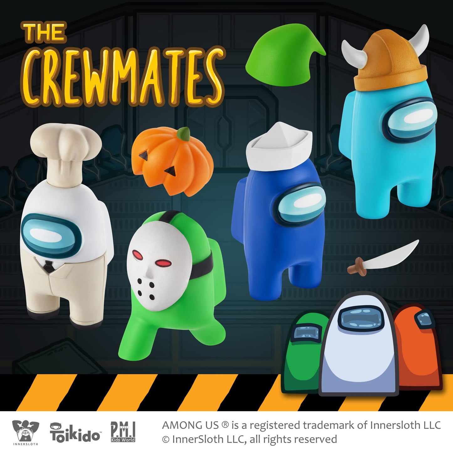 Crewmate Figures | 8 Collectibles In 1 Box | Merch Incl. The Peeled And The Clogged | 2 Hidden Impostors | Mini Toys With 5 Addl