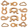 Osttrpo 12-Pcs Baby Teether Toys,Wooden Teethers For Babies - Wooden Animal Toys, Teething Rings, Toddler Chew Toys,Baby Teethin