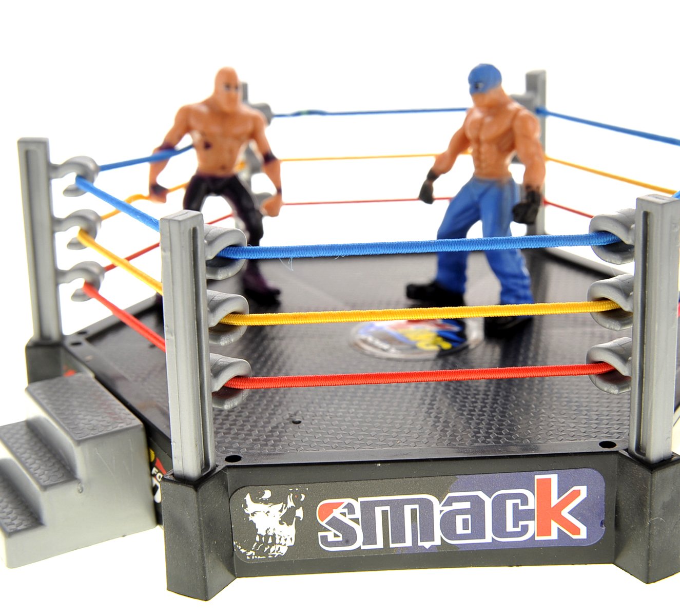 PowerTRC 2 Pack 32 Pcs Wrestling Toys for Kids, Wrestler Play Set with 2 Wrestle Rings Style, 12 Super Wrestlers, Many Realistic