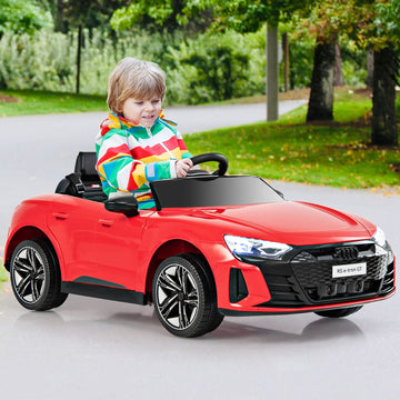 Infans 12V Kids Ride On Car, Licensed Audi Rs E-Tron Gt Electric Vehicle With Remote Control, Toddlers Battery Powered Toy With 4 Wheels Suspension, Led Headlight, Music, Mp3, Usb, Tf Port (Red)