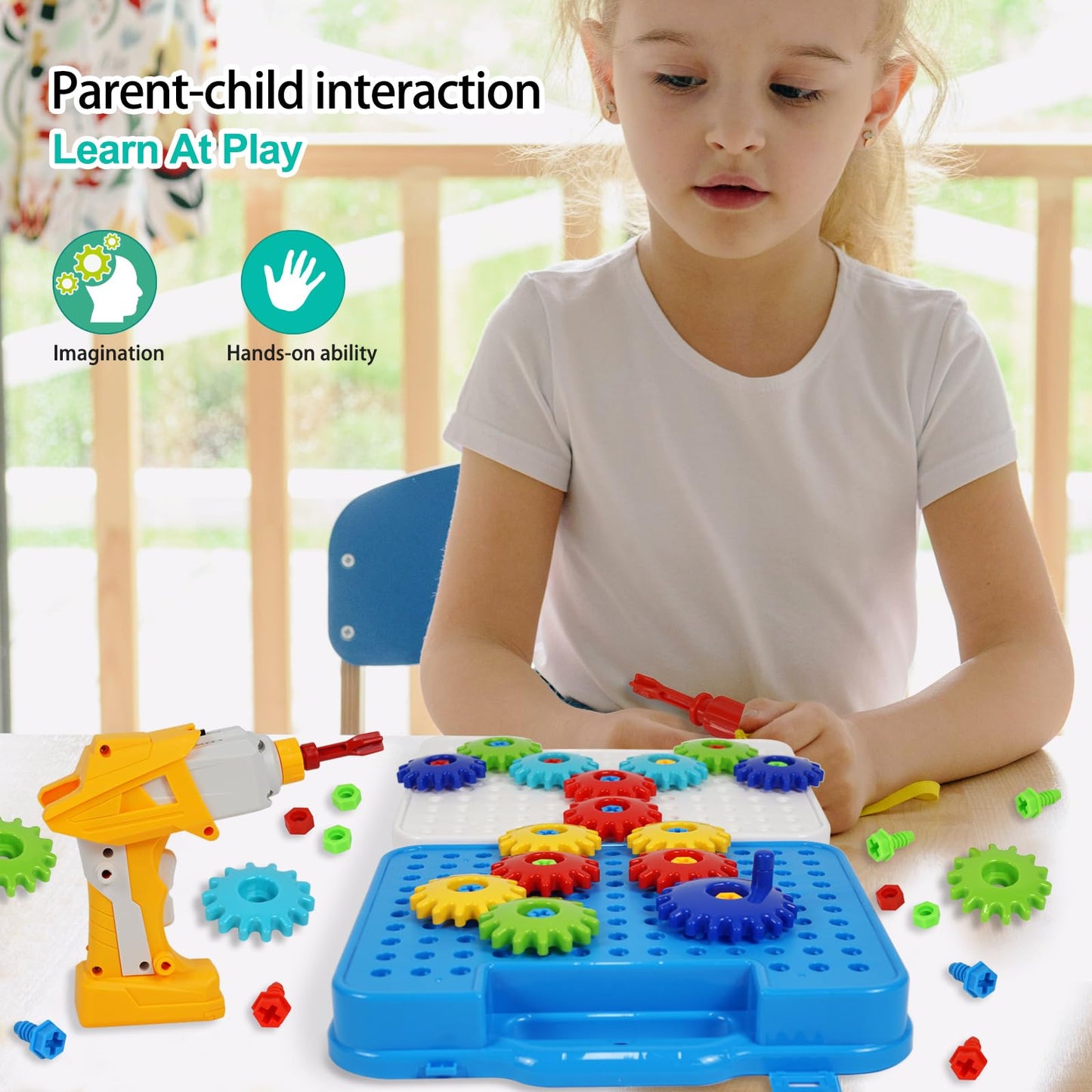Iiromeci Gears Toys For Kids Ages 4-8, Stem Educational Construction Toys, Super Building Toy Set For Boys And Girls, Engineerin