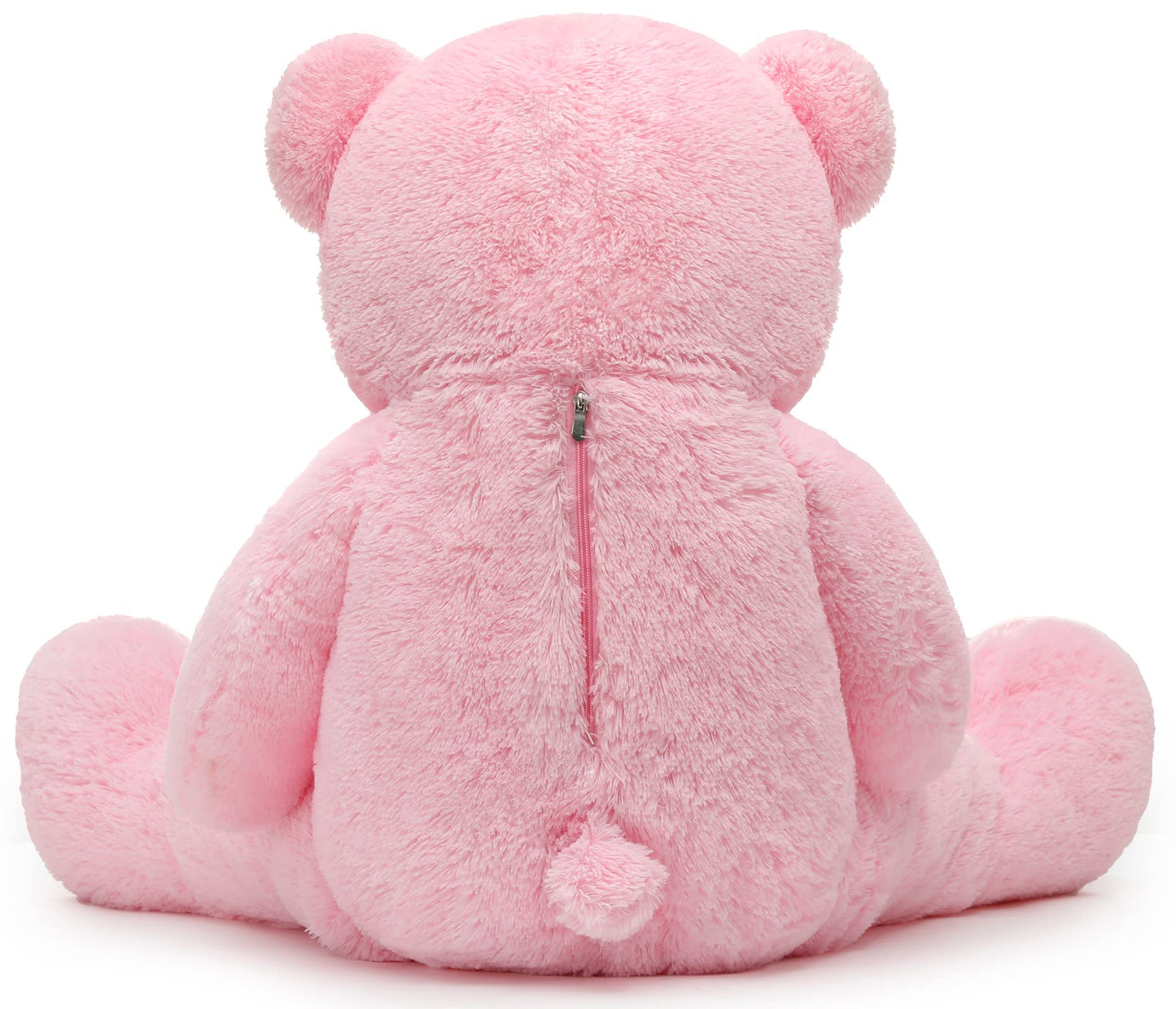 Morismos Giant Teddy Bear Stuffed Animals Purple Plush Toy For Girlfriend Kids Christmas Valentine'S Day Birthday (Pink, 47 Inches)