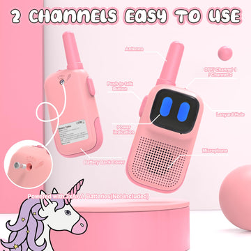 Holiky 3-5 Year Old Girl Birthday Gifts Toys, Toddler Walkie Talkies, Toys For 6-8 Year Old Girls Boys, Walkie Talkies For Kids