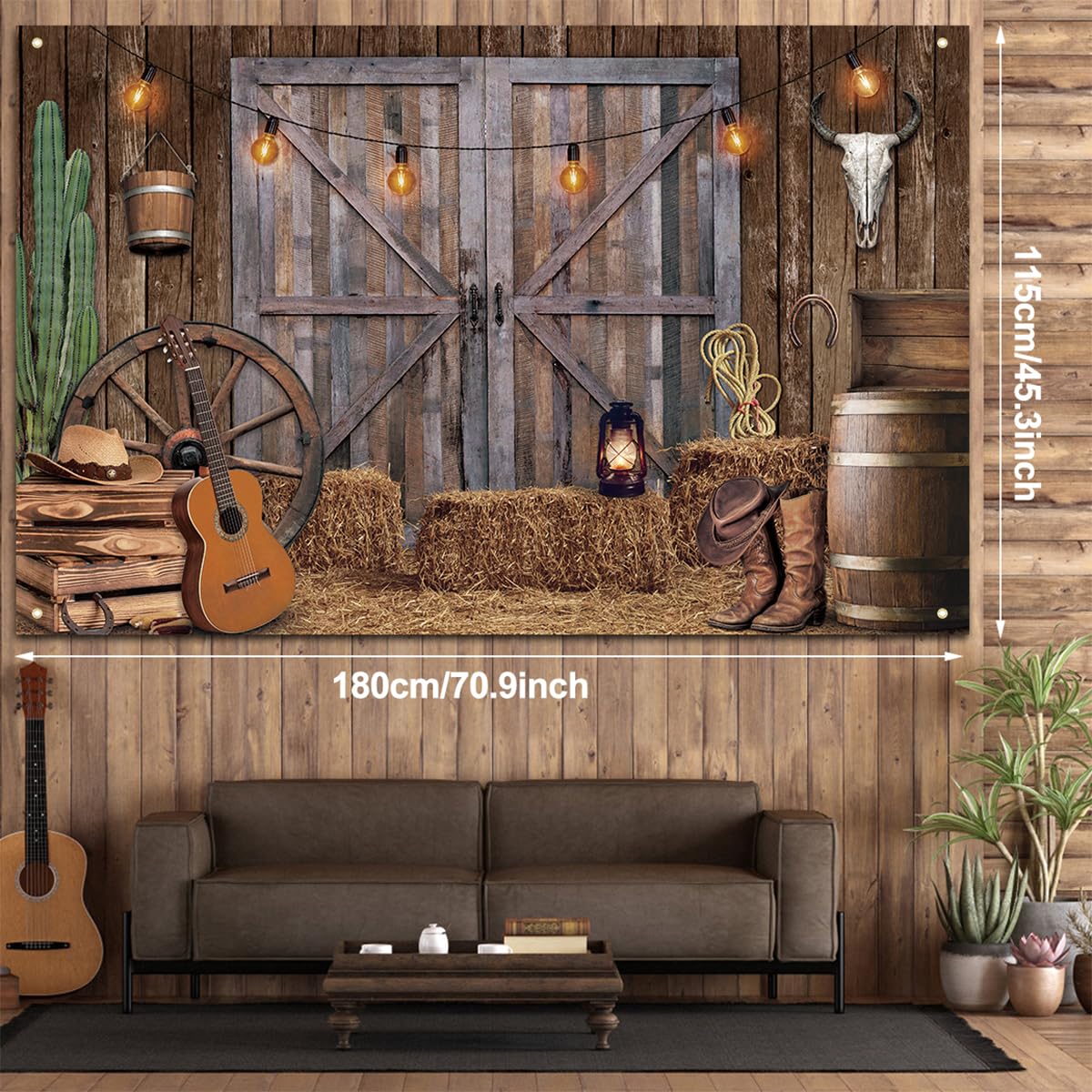 Partydream Western Cowboy Party Decorations Includes 50Pcs Cowboy Balloons And 1Pcs Western Banner Cowboy Birthday Party Decorat