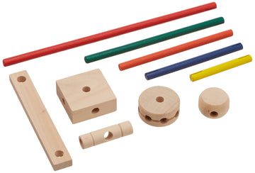 Schylling Mkt Super Makit Classic Wood Construction Toy, 3+ Years, 70-Pieces (1 Ea)