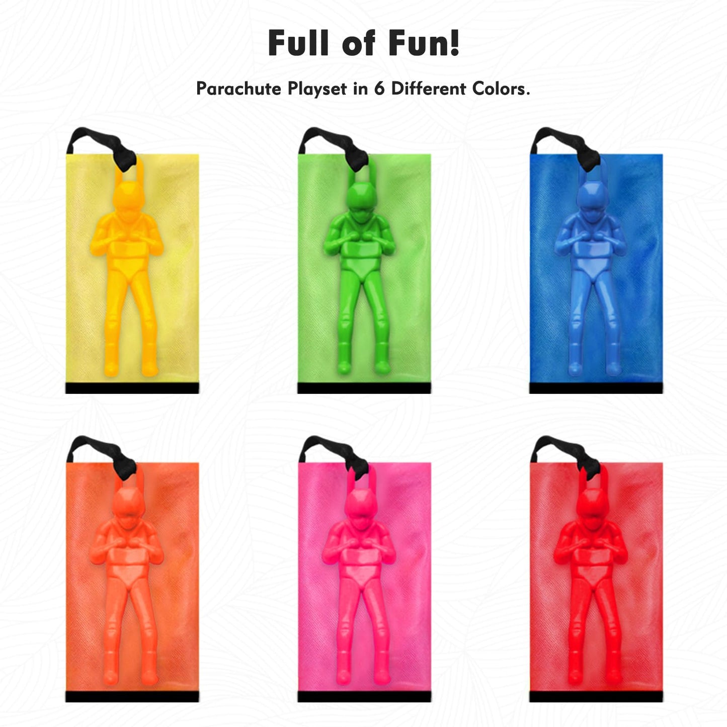 6 Pcs Parachute Toy Tangle Free Ourdoor Parachute Toys for Kids 6 Flying tossing Toys Indoor & Outdoors