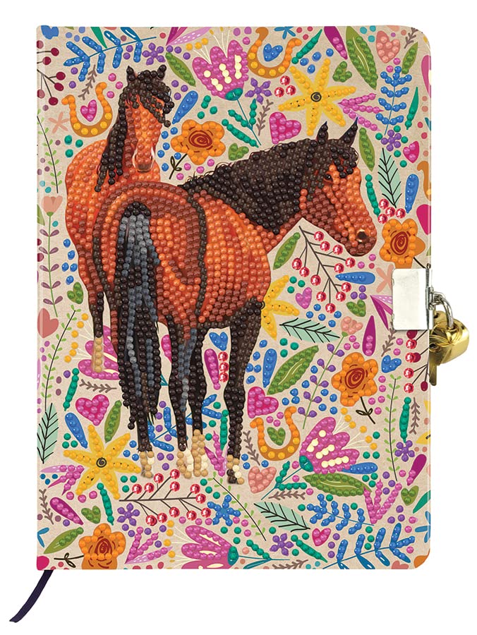Crystal Art Secret Diary - Horse Love - Diamond Painting Kit For Ages 8 And Up