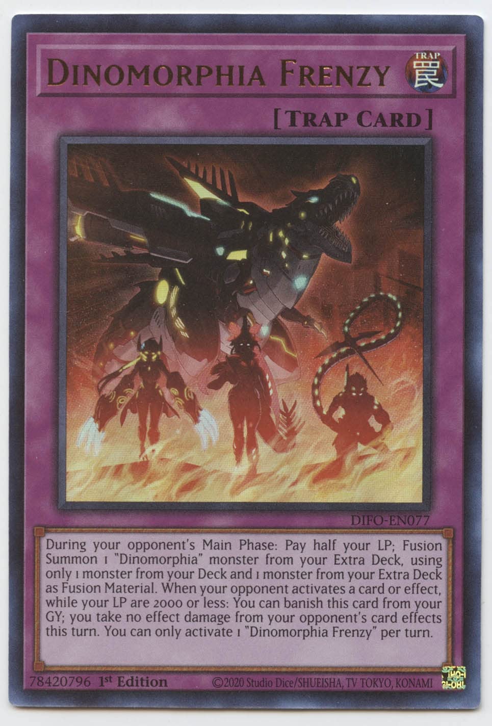 Dinomorphia Frenzy - Difo-En077 - Ultra Rare - 1St Edition
