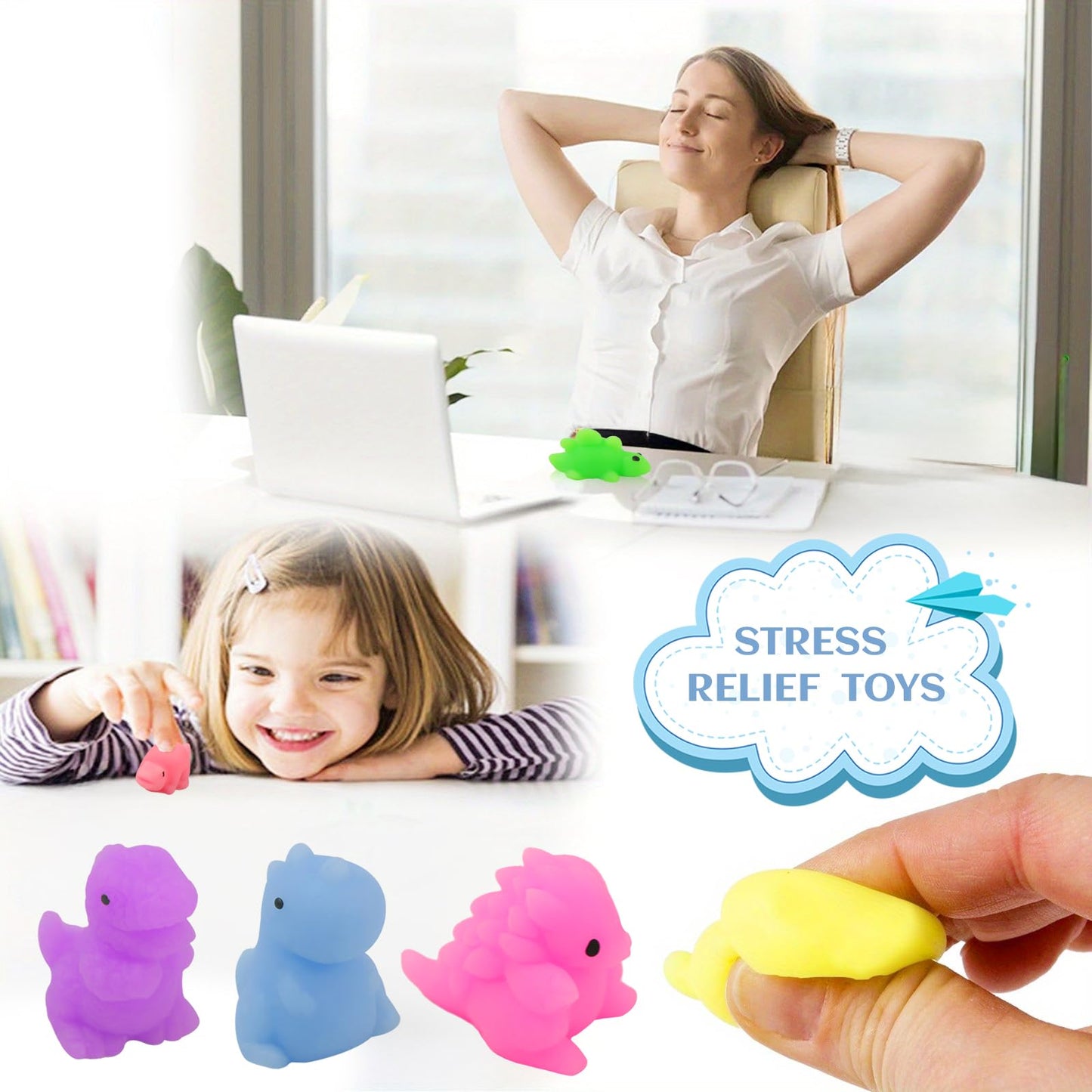 25 Pack Mochi Squishy Toys For Kids,Squishies Sensory Toys For Kids 5 To 7,Stress Relief Toys,Party Favors Mini Dinosaurs Toys S