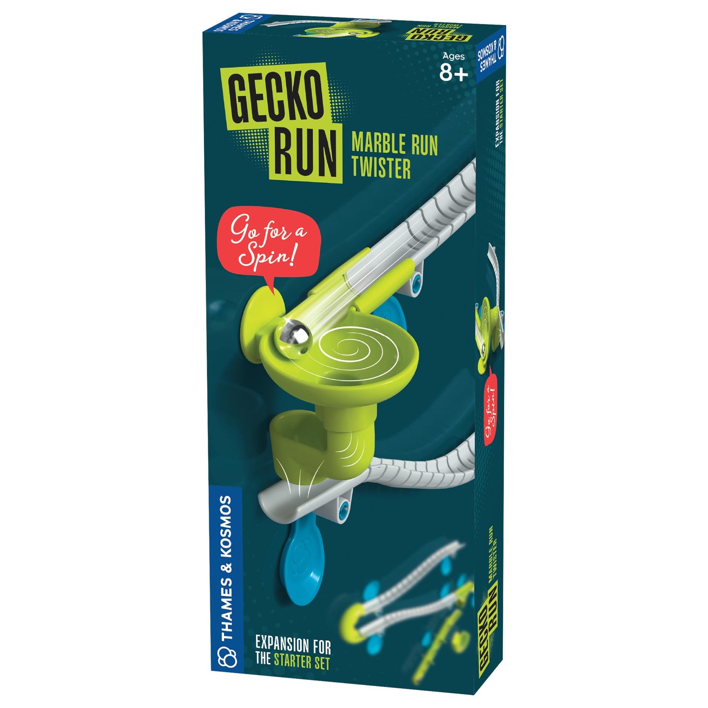 Gecko Run Marble Run Twister Expansion Pack By Thames & Kosmos – Extra Stunt For Vertical Marble Run Starter Set; Fast, No-Mess Setup With Residue-Free Nano-Adhesive Pads For Hours Of Creative Play