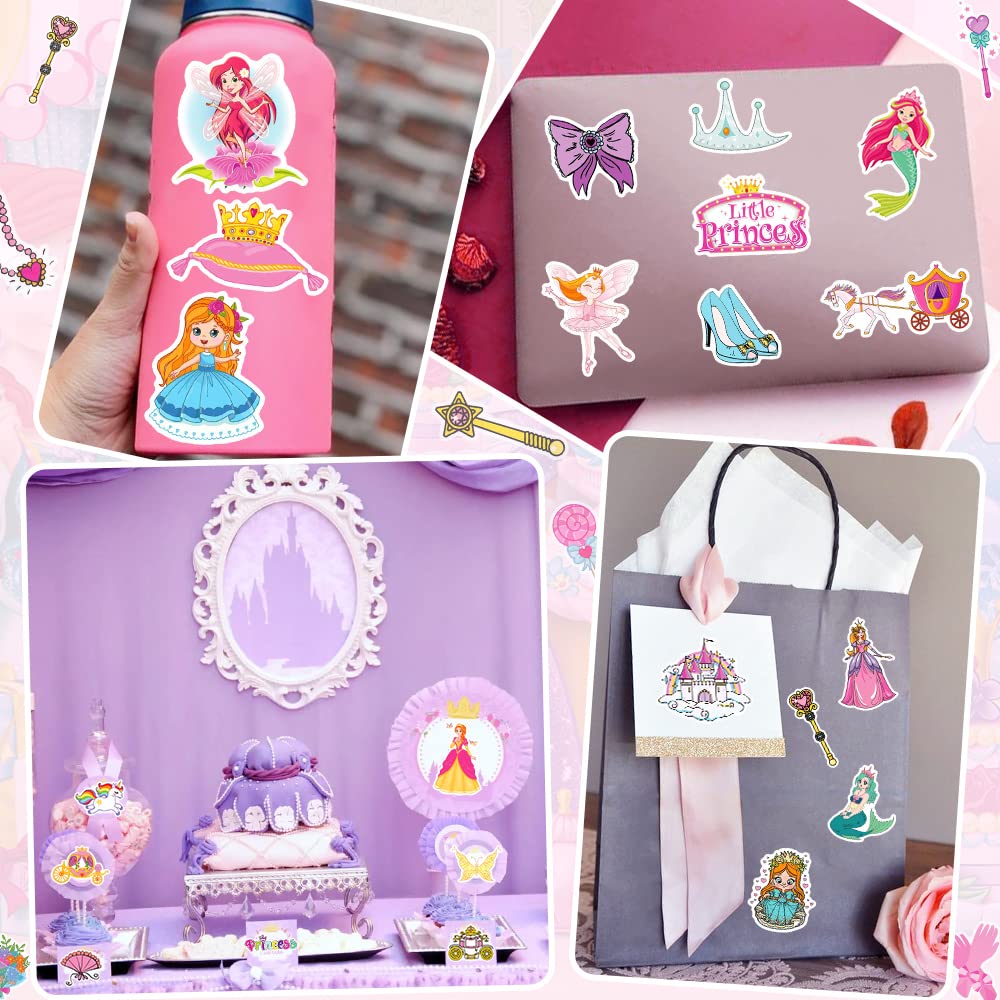 Qtl 70Pcs Cute Princess Stickers For Girls Kids Stickers For Water Bottles Fairy Tale Princess Stickers For Party Supplies Water