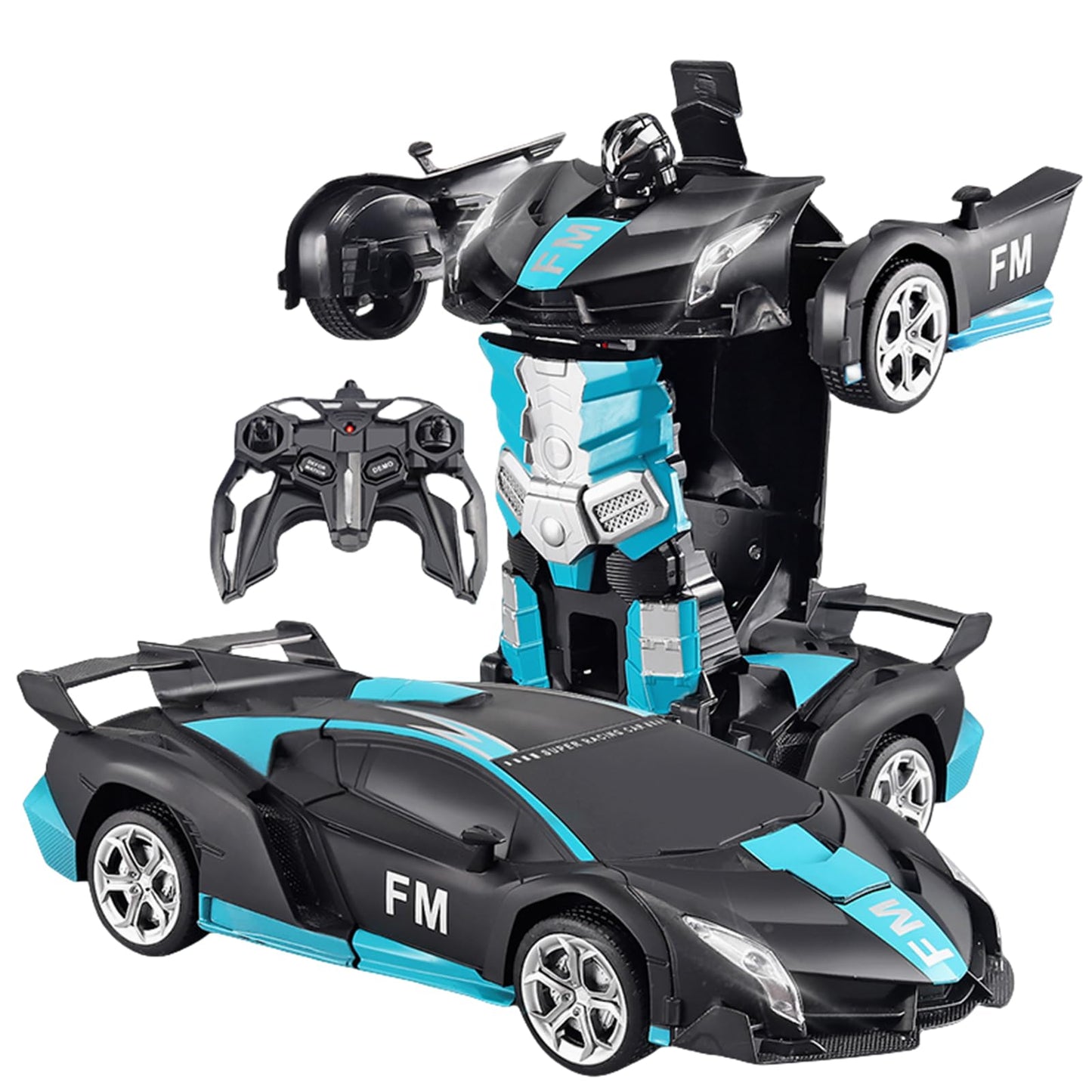Remote Control Car Deformation Car, 1:18 Scale One Button Deformation to Robot, 2.4Ghz Remote Control 360 Rotation and One-Butto