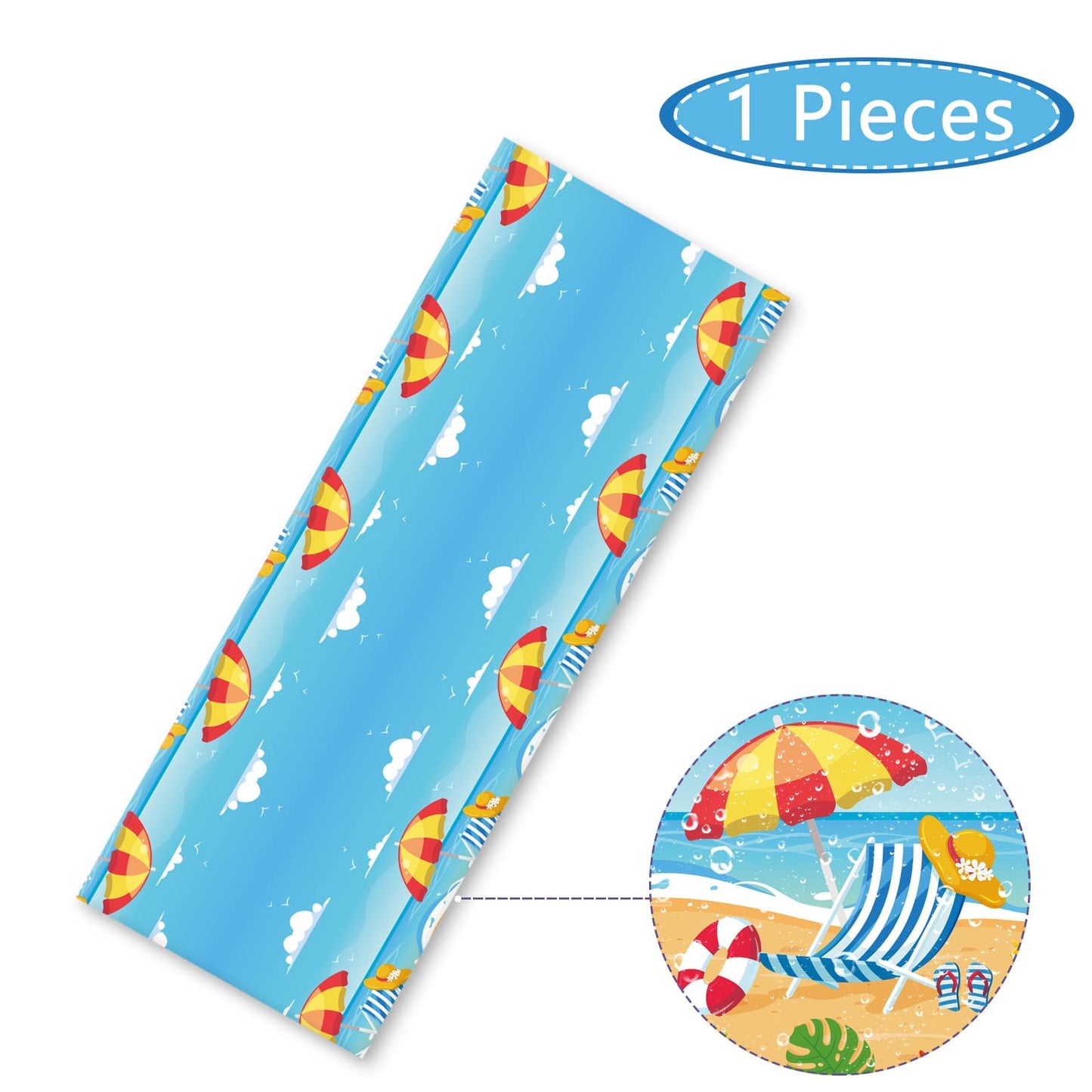 3 Pieces Summer Beach Tablecloths For Hawaiian Decorations Plastic Disposable Pool Surfboard Party Table Covers For Rectangle Tables Birthday Baby Shower Party Supplies Favors, 54 X 108 Inches