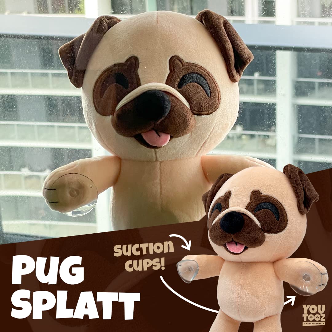 Youtooz Pug Splatt Plush 9'' Inch, Collectible Soft Pug Plushie, Stickies To The Window By Youtooz Plush Collection