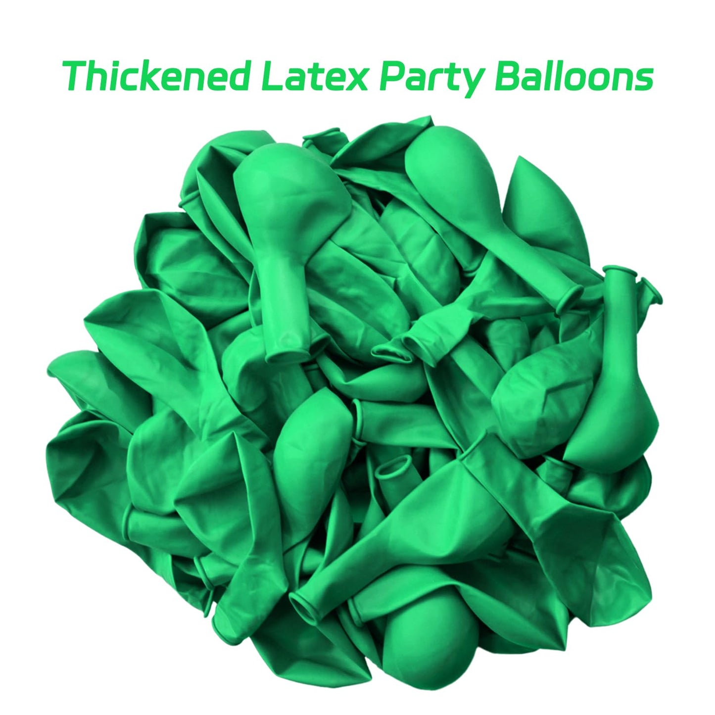 Green Balloons 12 Inch 100 Pack Thicken Latex Green Balloons For Christmas Party Decorations