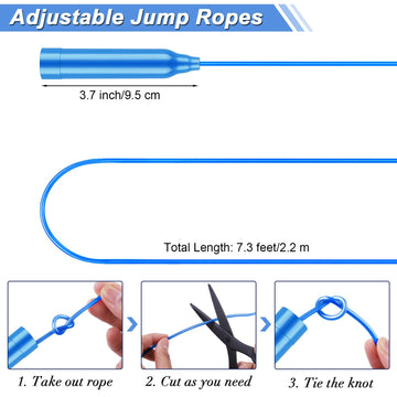 Aodaer 60 Packs Kids Jump Rope Set Colorful Outdoor Jump Ropes 7.3 Feet Adjustable Skipping Ropes For Outdoor Fun Activity Great