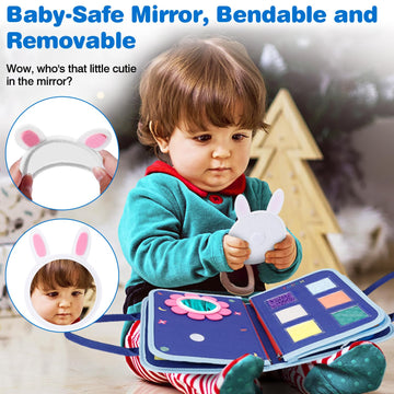 Jhkim Busy Board Montessori Baby Toys For 1 2 3 4 Year Old Boys Girls Gifts, Sensory Toy For Toddlers 1-3, Educational Activities Travel Toy For Airplane Car, Busy Book For Learning Fine Motor Skills