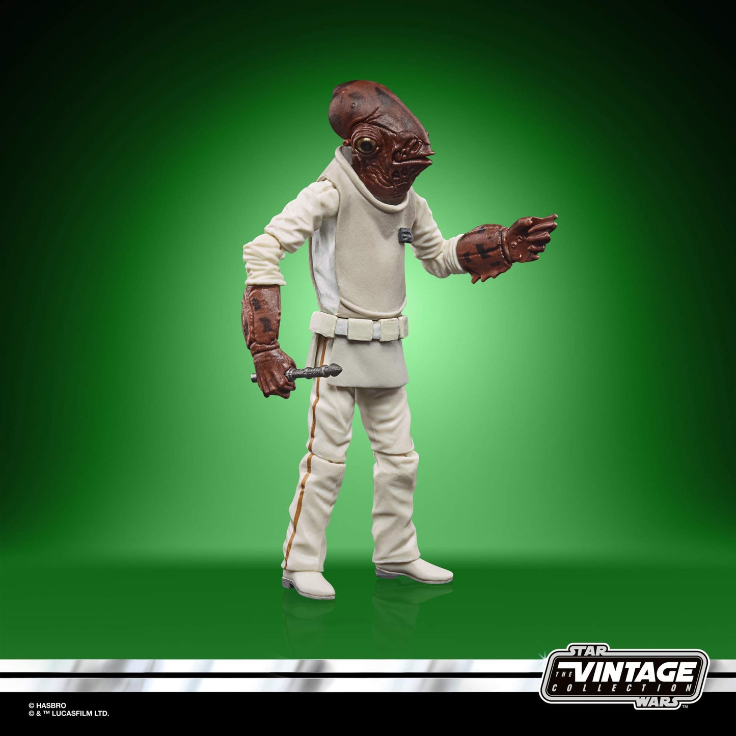 Star Wars The Vintage Collection Admiral Ackbar Toy, 3.75-Inch-Scale Return Of The Jedi Figure, Toys For Kids Ages 4 And Up,F1897, White