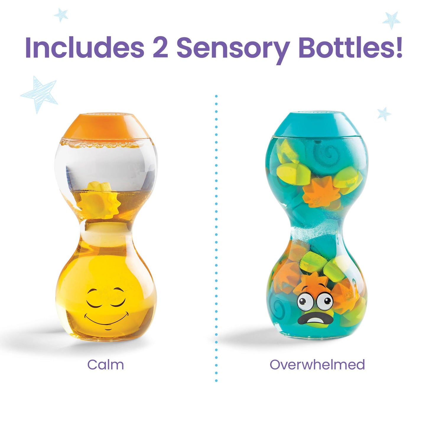 Hand2Mind Express Your Feelings Sensory Bottles- Opposite Emotions, Toddler Sensory Toys, Quiet Fidget Toys, Play Therapy Toys, Calm Down Corner Supplies, Calming Corner, Social Emotional Learning