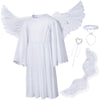 Irtysh Kids Angel Costume With Angel Feather Wings Headband Wand Set For Girl'S Halloween Birthday Cosplay(5-6Years)