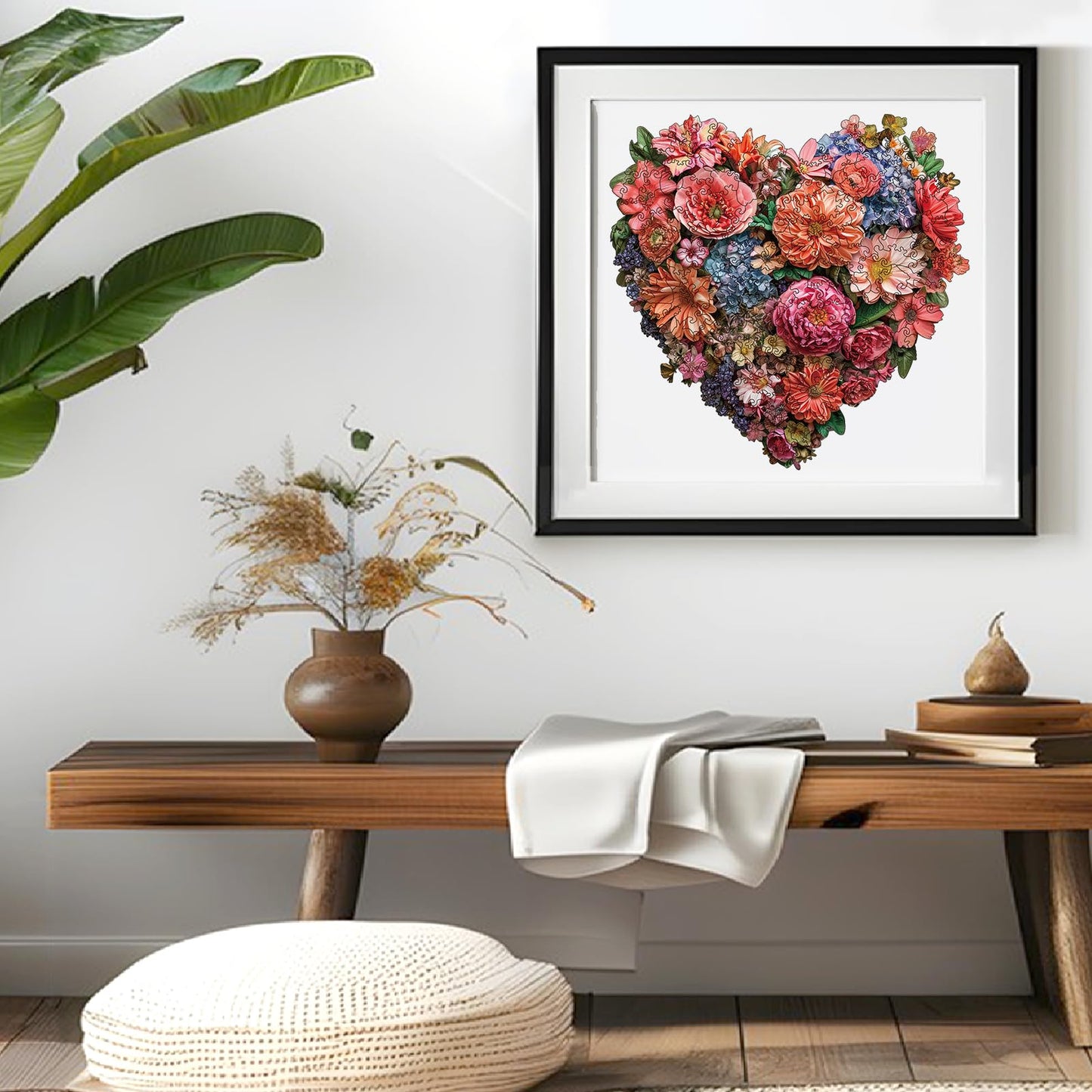 Wooden Puzzle For Adults, 200 Piece Flowers Irregular Animal Shaped Wooden Jigsaw Puzzles, Unique Puzzles For Adults, Creative G