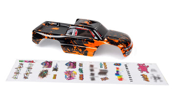 Summitlink Custom Body Compatible For 1/10 Scale Rc Car Or Truck (Truck Not Included) (Muddy Orange Over Black)