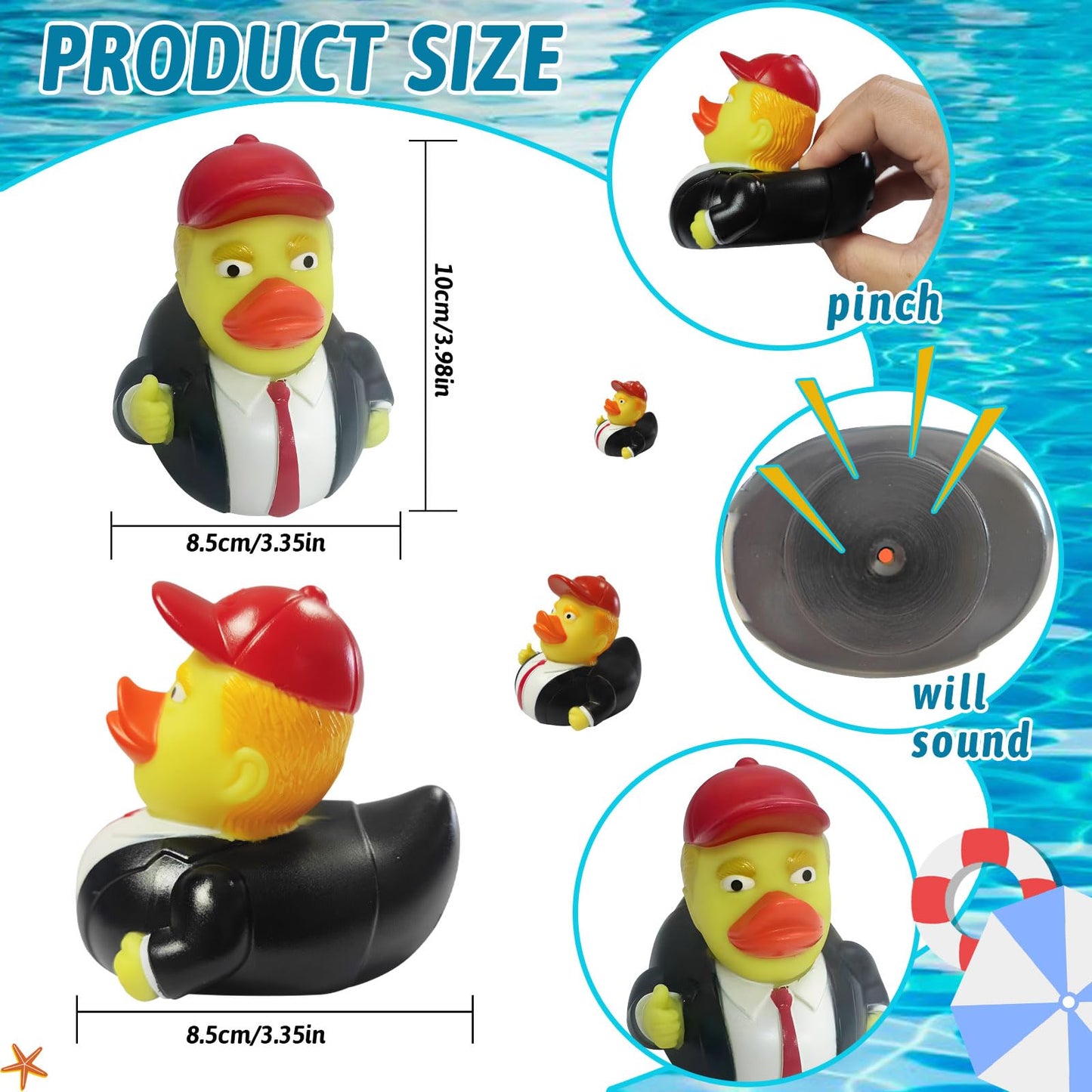 Rubber Ducks For Jeeps Squeak Bath Duck Bath Toy Small Ornaments Decorations Fun And Quirky Collectible Gift For Everyone (Duck-