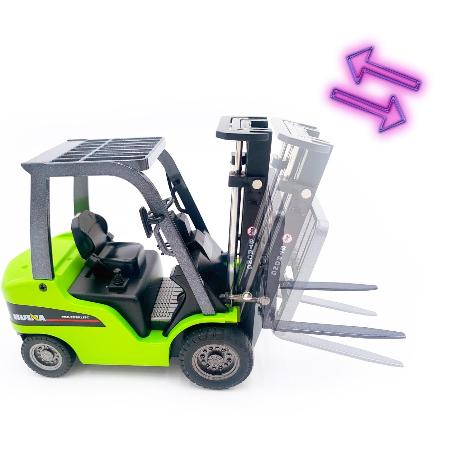 Qcar Forklift Warehouse Truck Vehicle Toy Forklift Construction Toys for Kids 1:50 Scale Heavy Metal Forklift (Green)