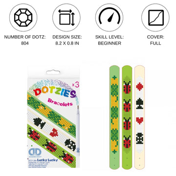 DIAMOND DOTZ Kits Dotzies - Lucky Lucky, Diamond Art Bracelet Making Kit Adults, Diy Bracelet Kit, Diamond Painting Bracelet Kit