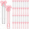 Shappy 60 Pcs Pink Bow Coquette Bubble Wands Bulk Mini Bubble Wands Party Favors Small Bubbles Birthday Party Gift for Novelty G