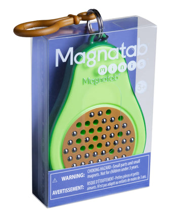 Magnatab Minis - Sensory Toys, Magnetic Drawing Tool, Toddler Writing Practice, Sensory Play, Fidget Toys, Stylus Included, Travel-Friendly, Ages 3+ - Avocado