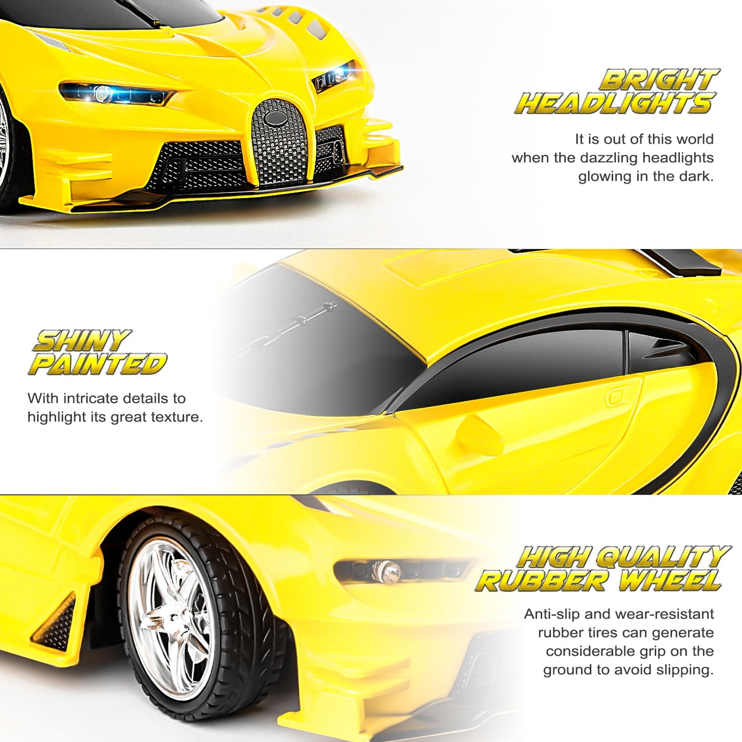 KULARIWORLD Remote Control Car, Rechargeable High Speed Drift RC Cars Toys for Kids Boys Girls Age 3 4 5 6 7 8-12,1/18 Super Veh