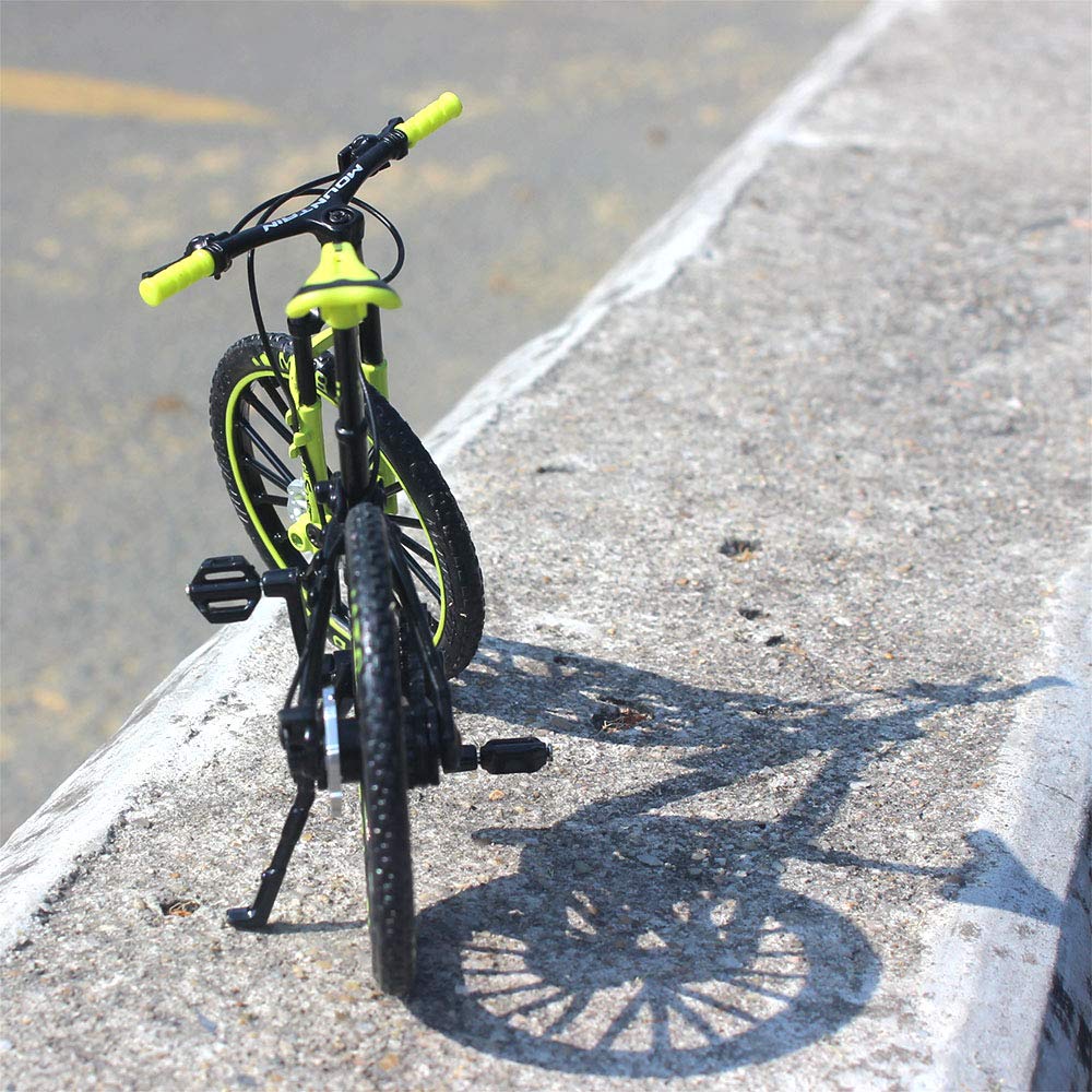Ailejia Mountain Bike Toy Mini Cake Topper Dirt Mtb Bicycle Ornament Vehicles Model Cake Toppers Road Model Downhill Bikes Bmx Decoration Crafts For Home (Black Green)