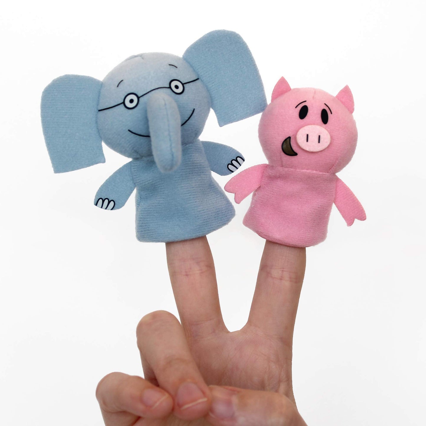 Yottoy Mo Willems Collection | Elephant & Piggie Pair Of Finger Puppets