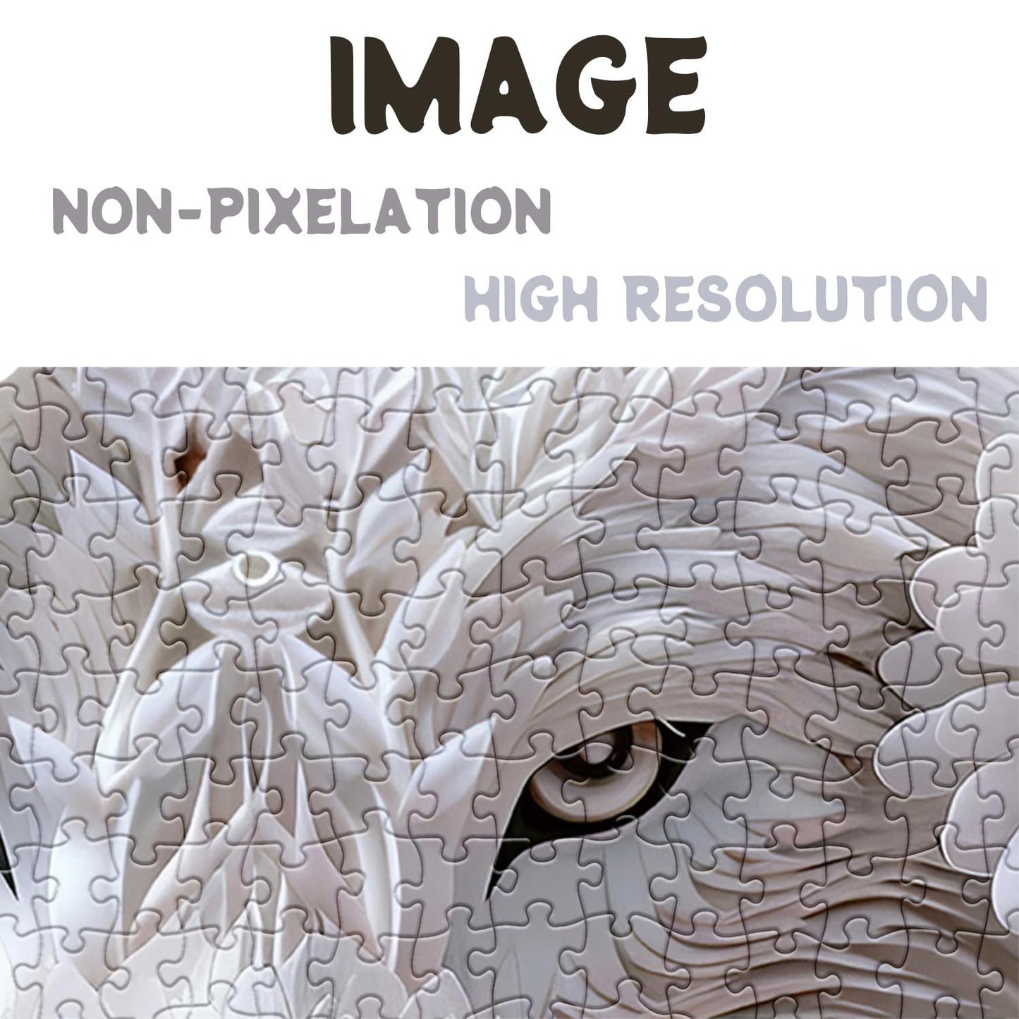 Impossible Flower Wolf Puzzles For Adults 1000 Pieces, Hard Difficult Animals White Jigsaw Puzzles, Floral Winter Wolves Art Puzzles