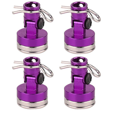Pothyes 4Pcs Rc Magnetic Body Post With Clips,Alloy Magnetic Stealth Invisible Body Shell Mount Column Compatible With Hsp Redca