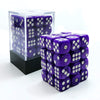 Bescon 12Mm 6 Sided Dice 36 In Brick Box, 12Mm Six Sided Die (36) Block Of Dice, Marble Purple