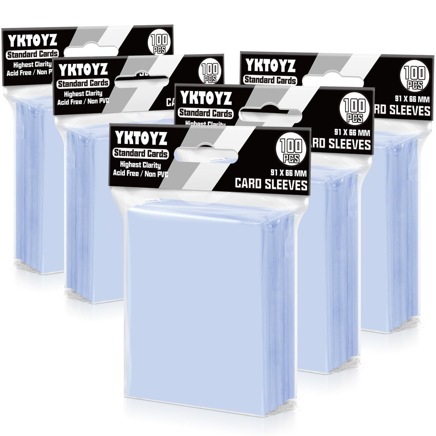 500 Pcs Card Sleeves Toploaders For Trading Cards, Soft Clear Baseball Card Sleeves Penny Sleeves Fit For Standard Cards, Sprots Cards, Yugioh Mtg, Game Cards, Football Cards