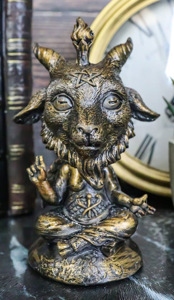 Ebros Whimsical Sabbatic Goat Of Mendes Samael Lilith Baphomet Bobblehead Figurine Laveyan Baphomet Worship The Caduceus Symbol