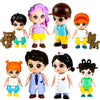 Funerica Dollhouse People Figures Playset - Adorable Dollhouse Family Members With Pets, Doctor, And Nurse. Little People Figures Doll House Accessories Toys