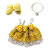 17cm Doll Clothes Set & Outfit Set for 17cm Dolls - enhanced Fashion Dresses with Accessories elegant Chic Doll Clothing & Style Bundle Flower Yellow