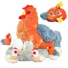 XYHQYB 9 in 1 Chicken Stuffed Animals, Stuffed Chicken Plush Toy Egg Laying Hen with Zippered Belly, Mommy Hens with Baby Chicks