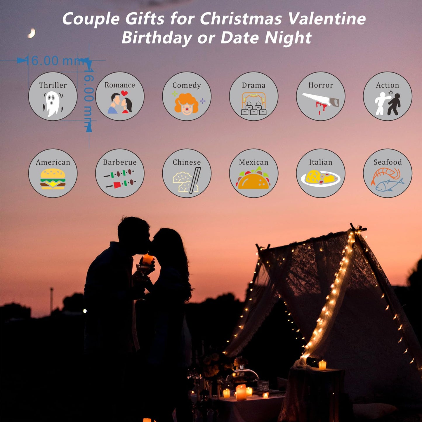 2PCS Date Night Dice 25th Anniversary Day Gifts for Couple 50th 11th Anniversary Steel Gifts Couple Games for Date Night Wedding
