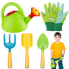 Biubee Toddler Gardening Tools Set - Sturdy Kids Watering Can Toy, Child Gardening Set With Metal Shovel Hand Rake Kids Gloves,