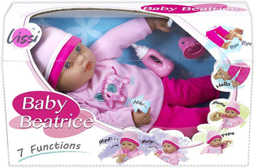 Lissi 16" Interactive Baby Doll - Pink, Plastic, Includes Accessories, Model B07M68BZDQ