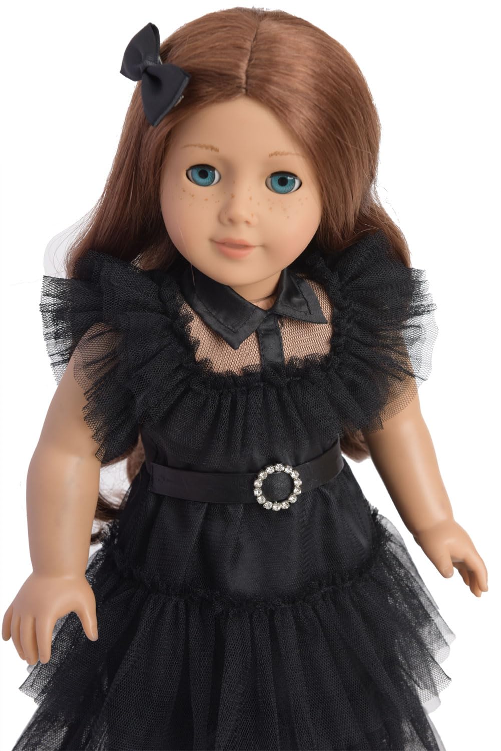 Sweet Dolly 18 Inch Doll Clothes Black Party Dress Costume for 18 Inch Dolls - Accessories Included (Doll NOT Included)
