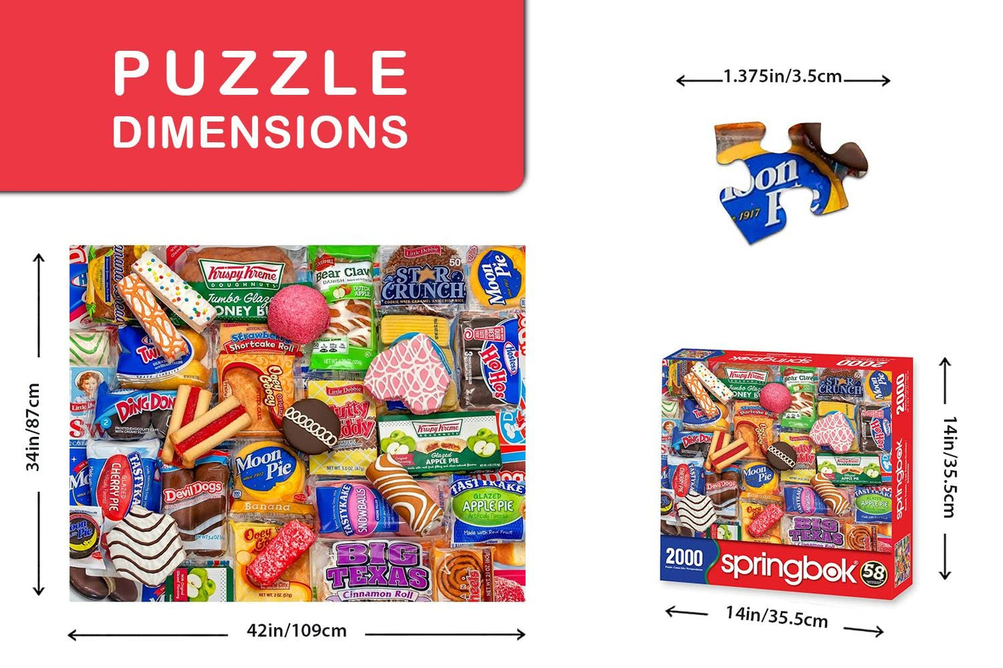 Springbok'S 2000 Piece Jigsaw Puzzle Snack Treats - Made In Usa